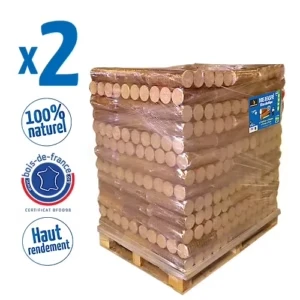 Bûche densifiées Woodstock 104 packs de 5 bûches (2 palettes)