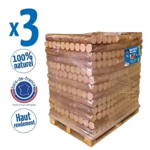 Bûche densifiées Woodstock 104 packs de 5 bûches (3 palettes)