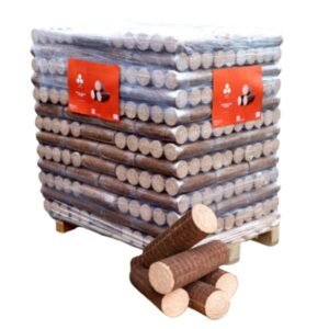 Bûches de bois densifié Wooday - 96 packs de 5 bûches