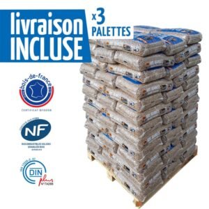 Palette de granulés WOODSTOCK x 3 (198 sacs)