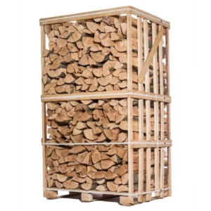 Palette de bois 2,5 stères 50cm bois de chauffage sec étuvé - box de bûches coupées fendues de 2,1m3 chêne / hêtre / châtaigniers