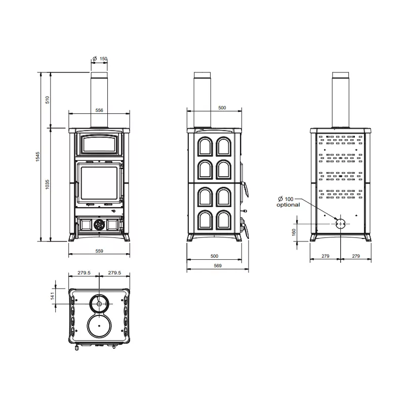 Poêle à bois Concita 2.0 Steel - 11,8 Kw – Image 3